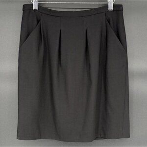 J. Crew Womens Wool Career Skirt Size 4 Black Above the Knee Office Professional